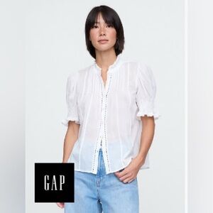 BNWT GAP Pintuck Ruffle Shirt